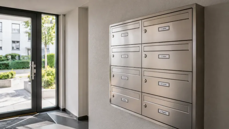 Briefkastenanlage im Mehrfamilienhaus