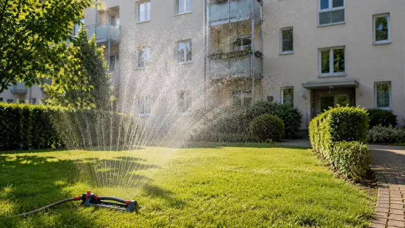 Rasen bewässern im Sommer